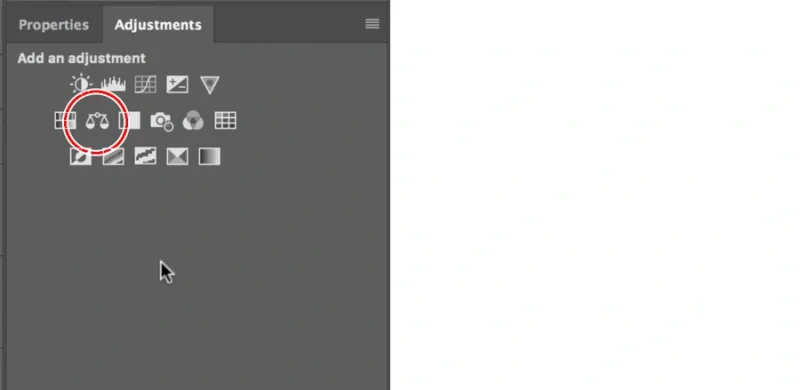 Find the ‘Color Balance’ adjustment - this allows you to change the color but also lets you come back in and change it later if needed.