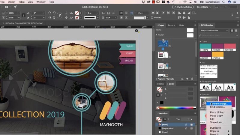InDesign layout for 