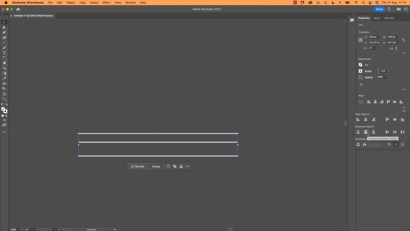 Adobe Illustrator workspace highlighting the 