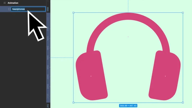 grouping vector shapes that form a headphone set in figma