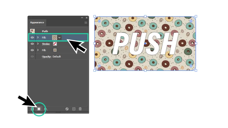 adding a new fill layer to door sign design in illustrator