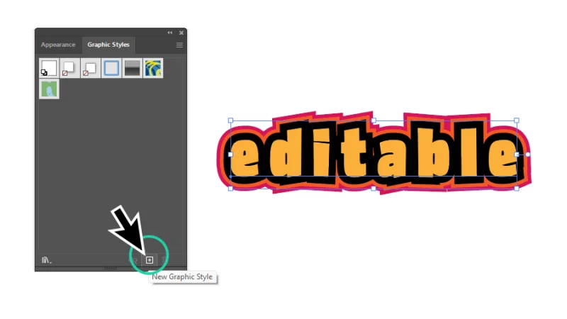 saving text object attributes as a graphic style in illustrator
