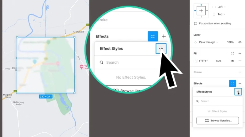 creating an effect style in figma