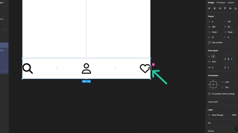 testing auto layout responsive effect in figma