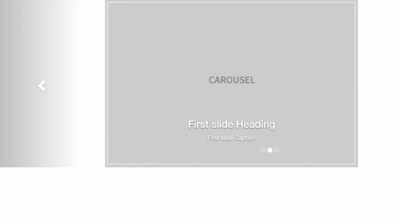 Web layout preview displaying a gray placeholder box labeled CAROUSEL, with white overlaid text reading 