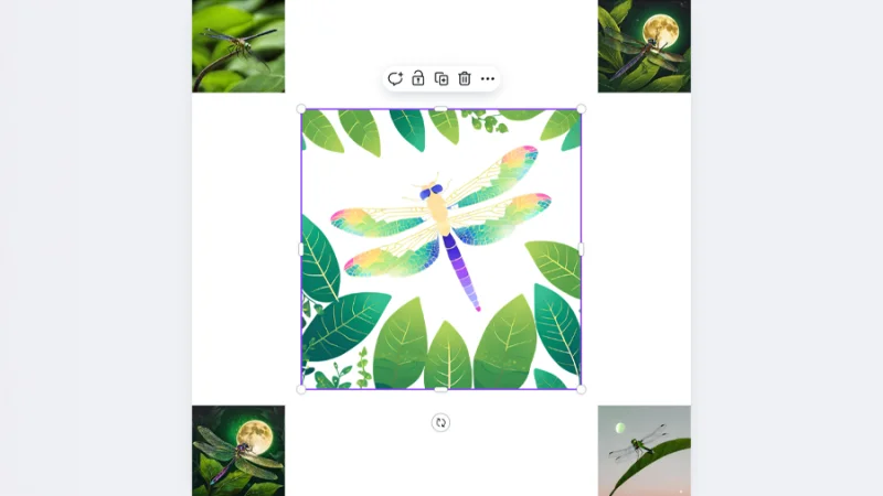 dragonfly ai generated vector graphic in canva