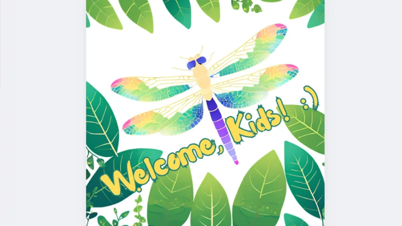 welcoming dragonfly social media post in canva