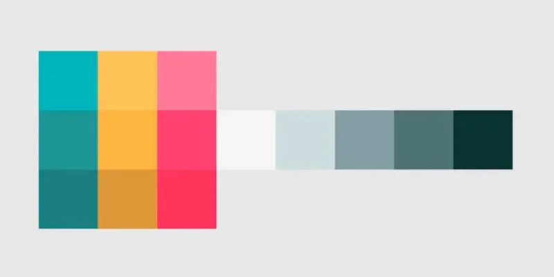 Final color palette in figma