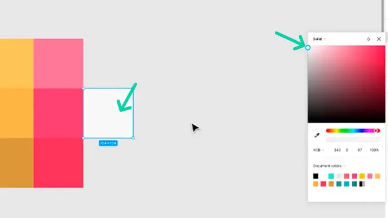 White & black colors for palete in figma