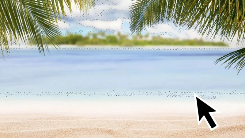 selection area of blue tones in adobe photoshop