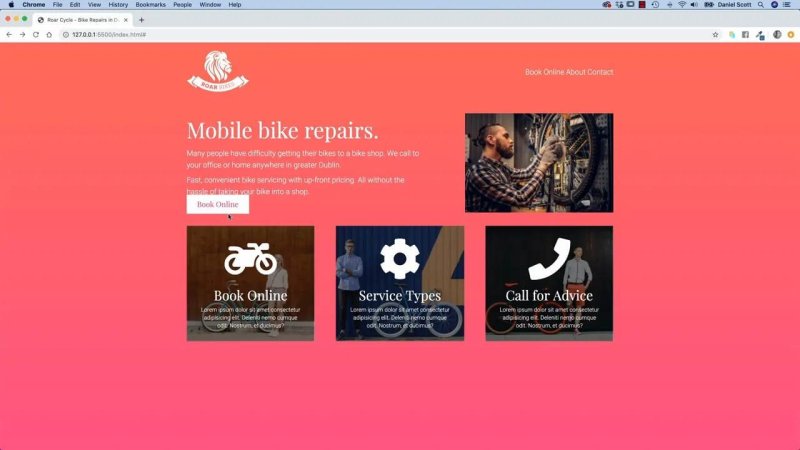 Web browser preview of the 