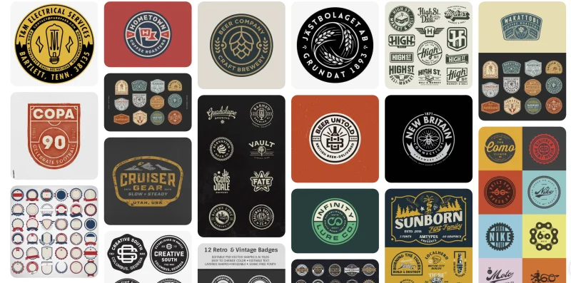 Screenshot of Pinterest logos.