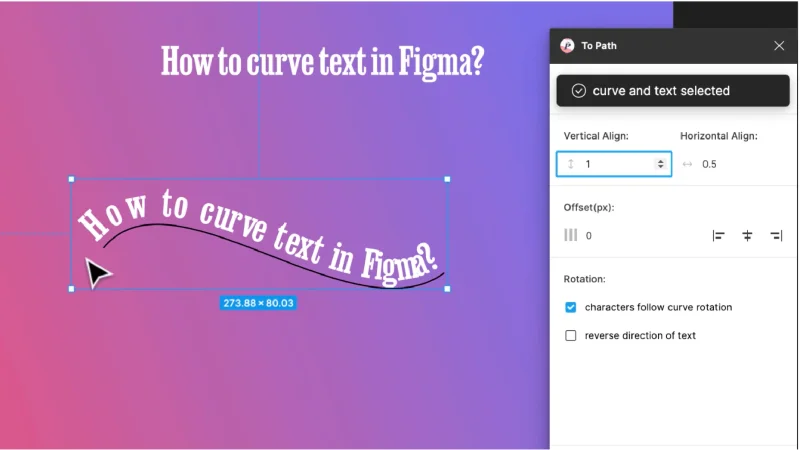 Screenshot of curved text with bad spacing
