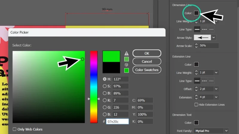 color picker window detail in adobe illustrator