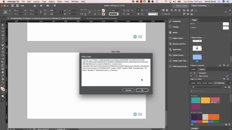 InDesign workspace with the 