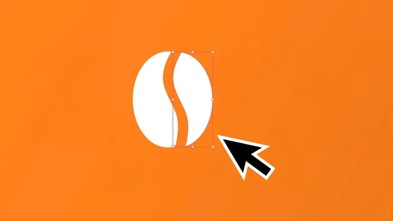 selecting one half of a divided ellipse in adobe illustrator