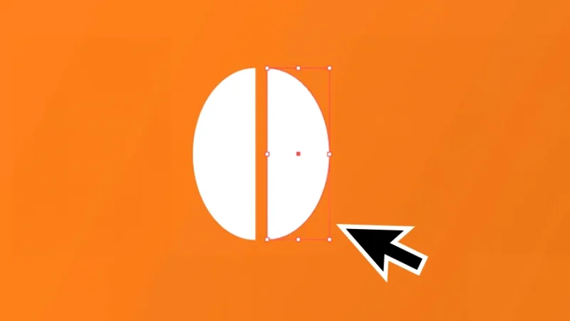 selecting part of a cut shape in adobe illustrator