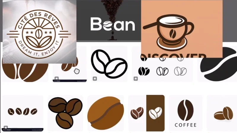 coffee themed moodboard in adobe illustrator