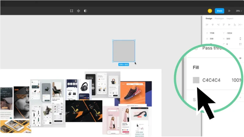 Screenshot of Figma showing close up of Fill and swatch.