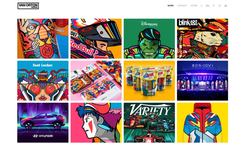 Grid of colourful images