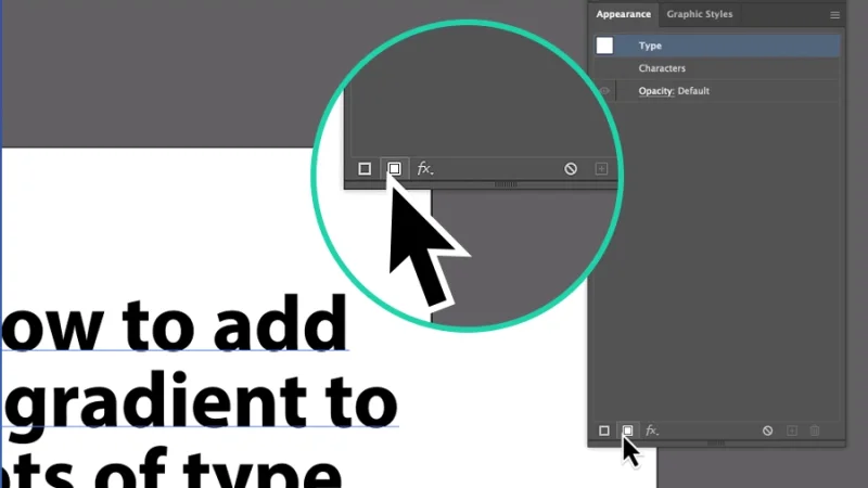 add new fill button on the appearance panel in adobe illustrator