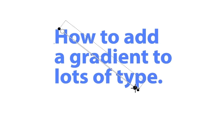 setting gradient line over text element in adobe illustrator