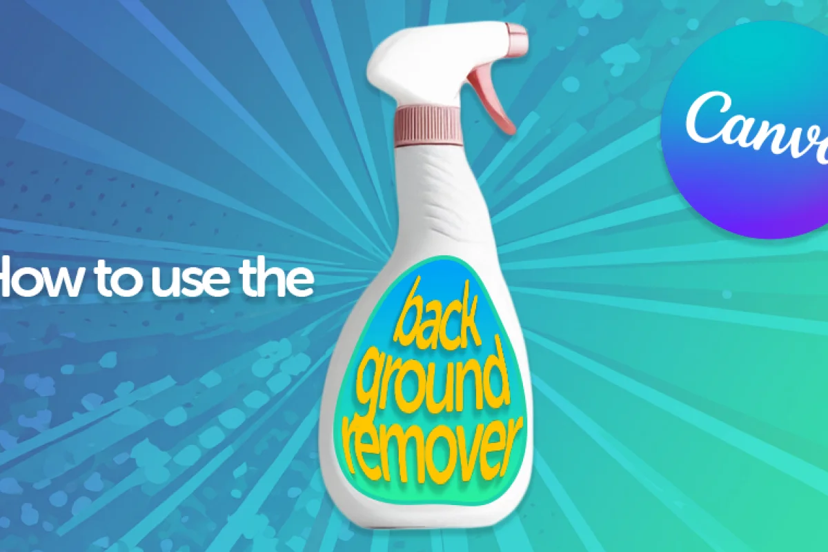 image of a cleaning bottle introducing how to use the background remover in canva