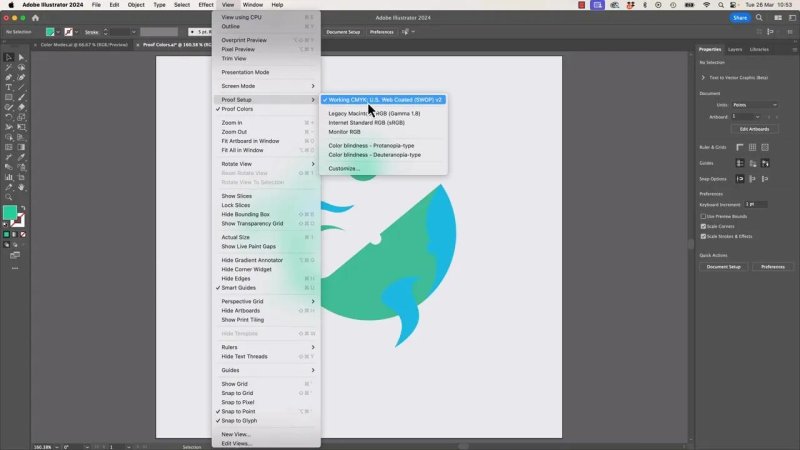 Adobe Illustrator workspace showing the 