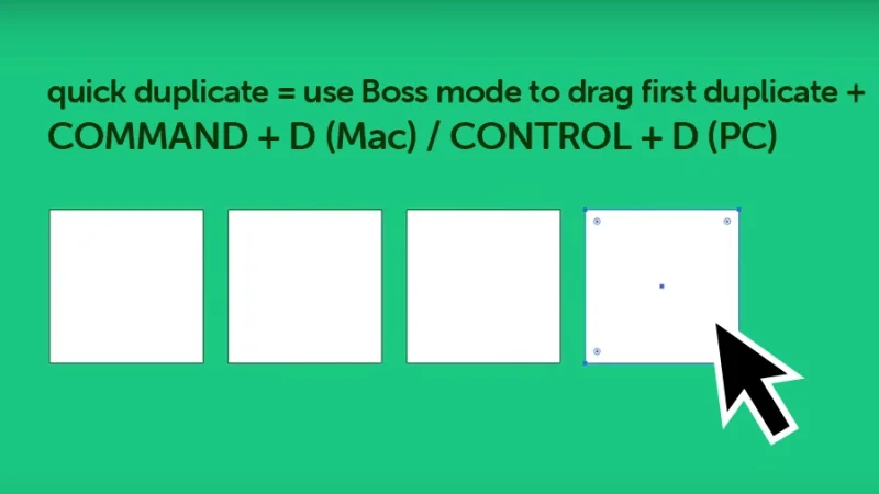 duplicating shapes using the quick duplicate shortcut in illustrator