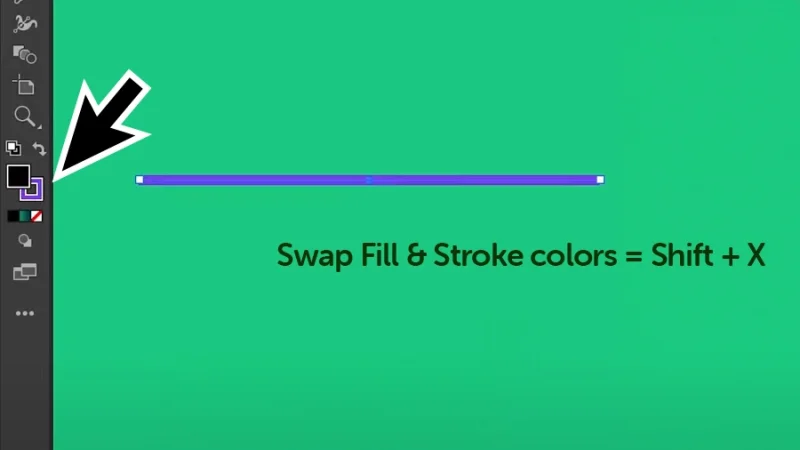 using shortcut to swap fill and stroke colors in illustrator