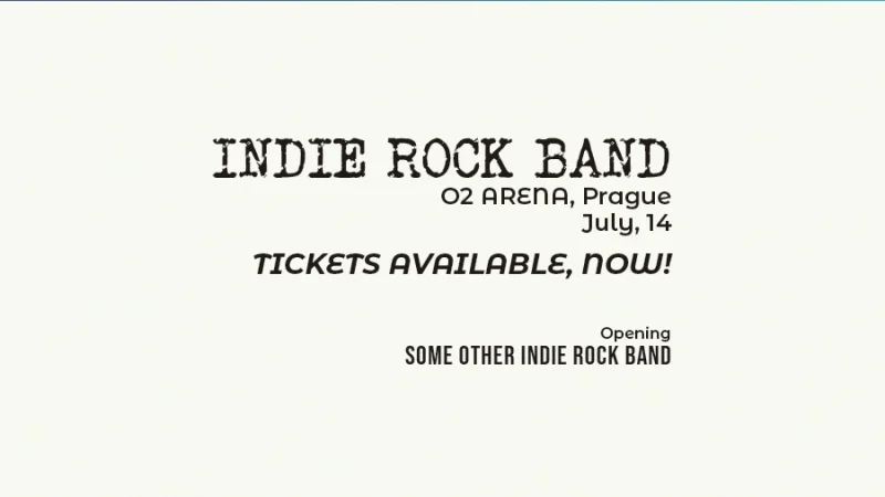 hierarchy for rock venue typography design