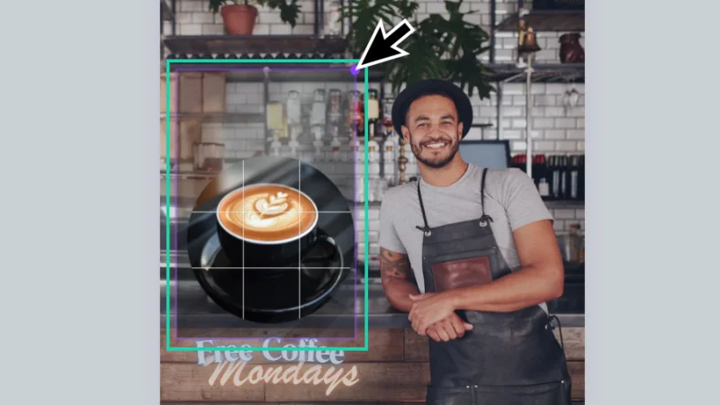 adjusting image inside circle frame in canva
