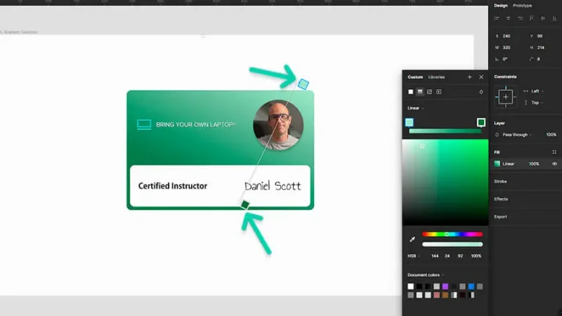 adjusting linear gradient color stops in figma