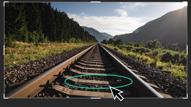 verifying the tilt angle of a photo with the straighten feature in photoshop