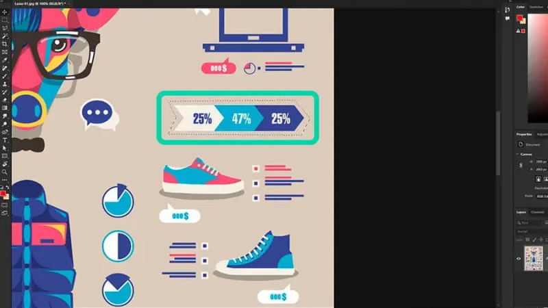 With your selection complete you can now edit your graphic.