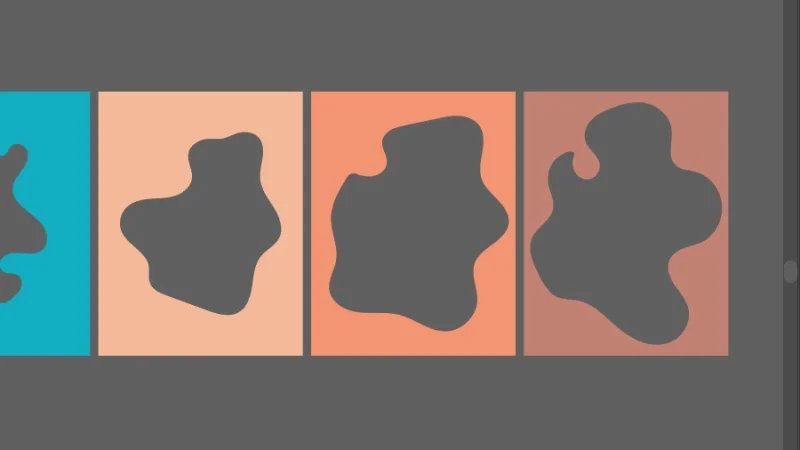 compound path shapes created from a combination of rectangles and blob objects in illustrator