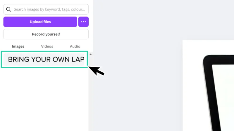 uploading logo image file to uploads in canva