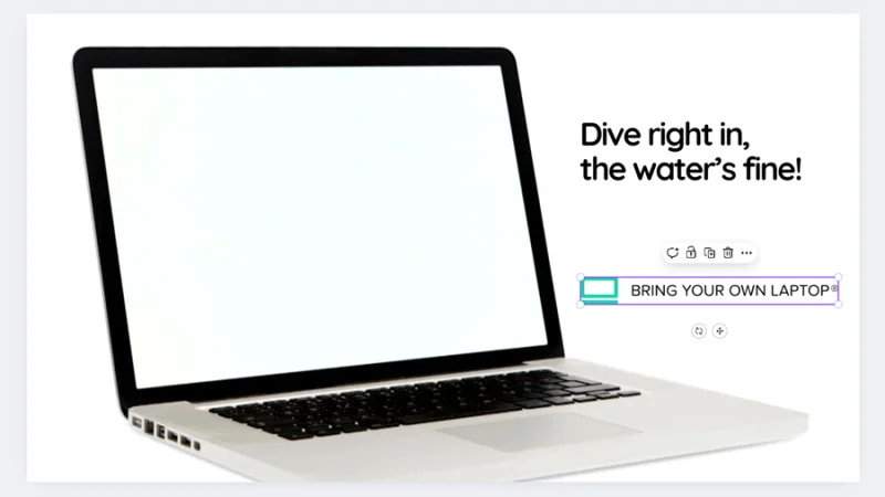 aligning video preview with text and image elements in canva