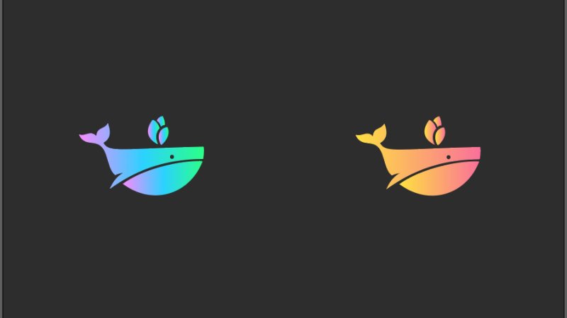 gradient filled whale illustrations in adobe illustrator
