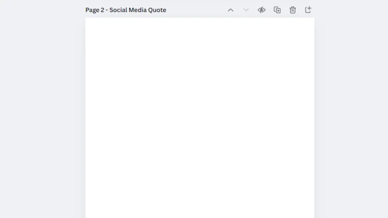 image of a new blank page in canva