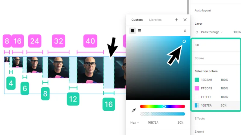 editing spectral guideline elements attributes in figma