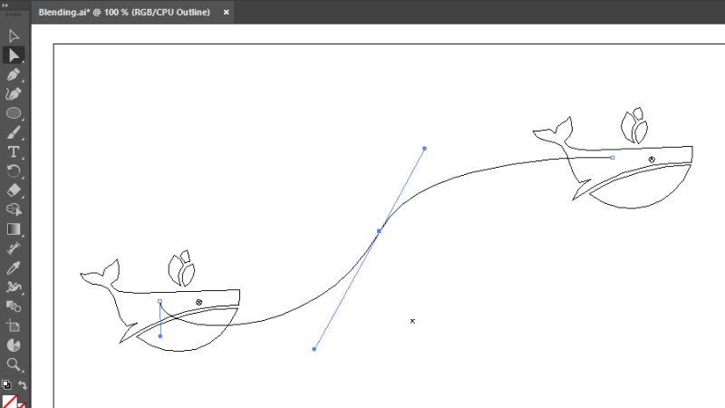 previewing spine curve in outline view in adobe illustrator