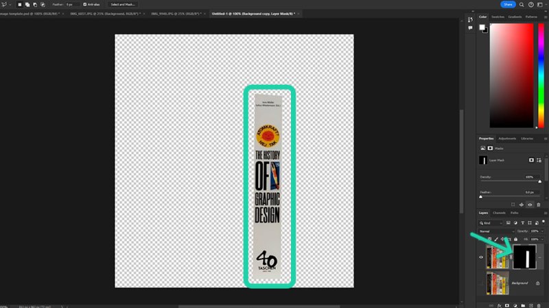 Masking our selection will limit the area that Content-Aware Fill will scan for sampling.