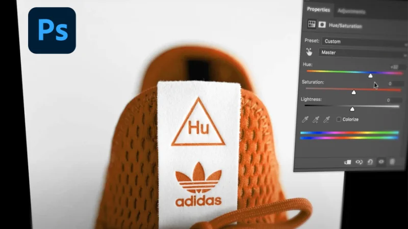 photoshop logo and image editing interface