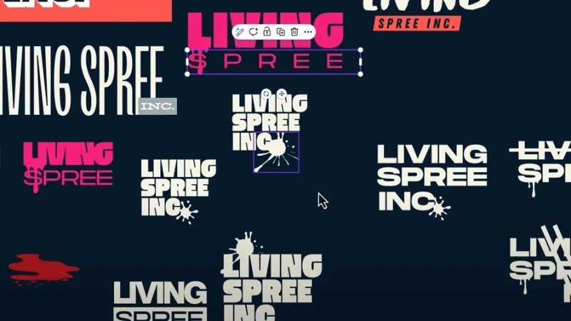 multiple logotype versions designed in canva