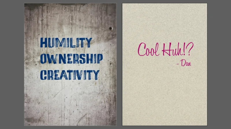 two sets of typography in adobe illustrator
