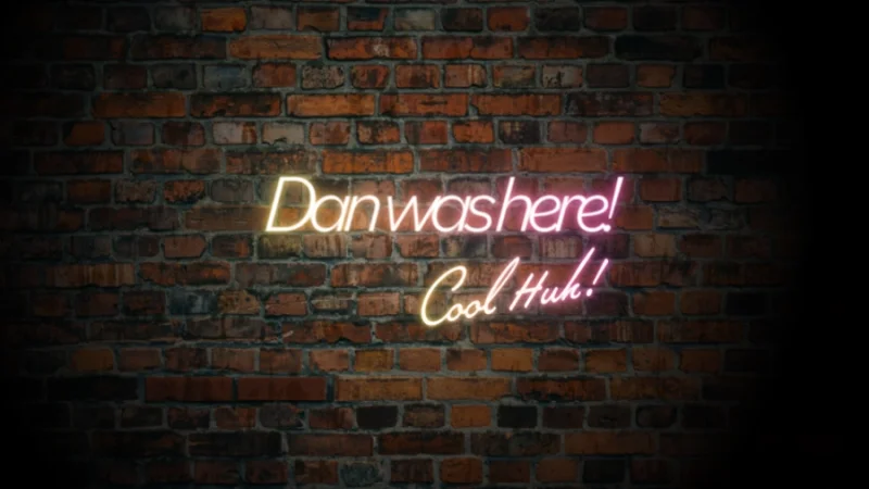 a pair of text objects with neon sign glow effect in adobe illustrator