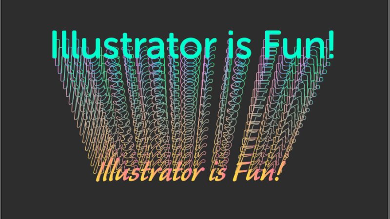 typography blend in adobe illustrator