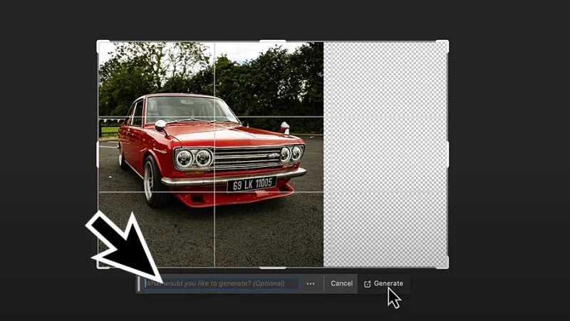 expanding an image with generative ai in photoshop