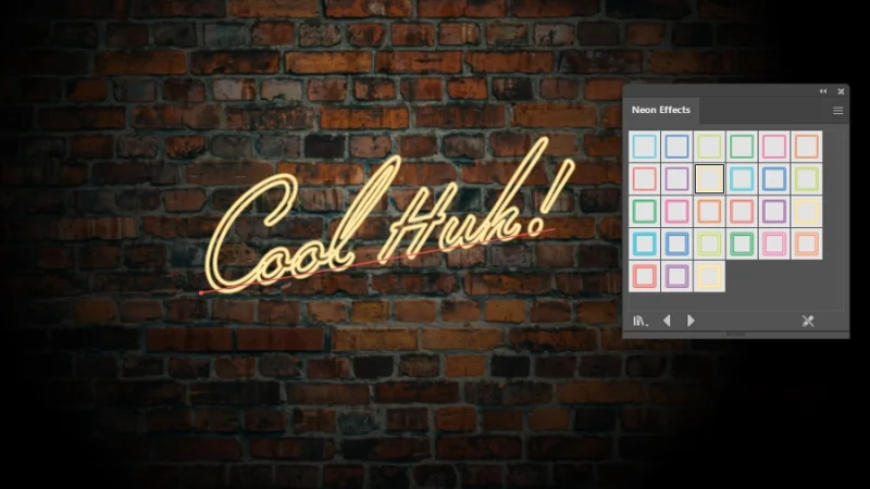 neon sign vector artwork styled with neon graphic styles in adobe illustrator